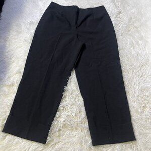 In Moda Women’s Black Curvy Fit Slim Capri Dress Pants Polyester’s Zipper 14